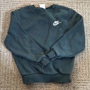 Nike Green Crewneck Sweater with Iconic Swoosh